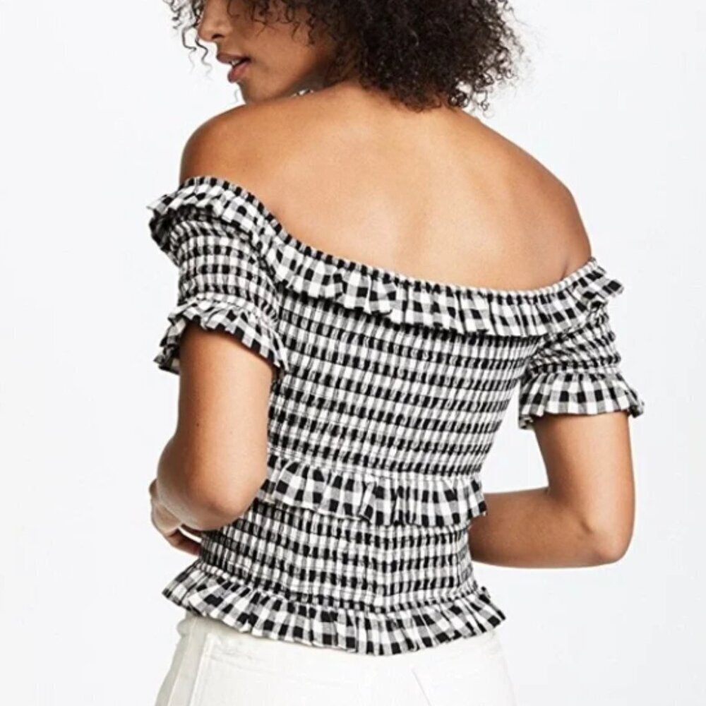 💛NWT Anthropologie Moon River Gingham Top // Size M // Rare/Hard to Find! 💛 - Picture 4 of 7